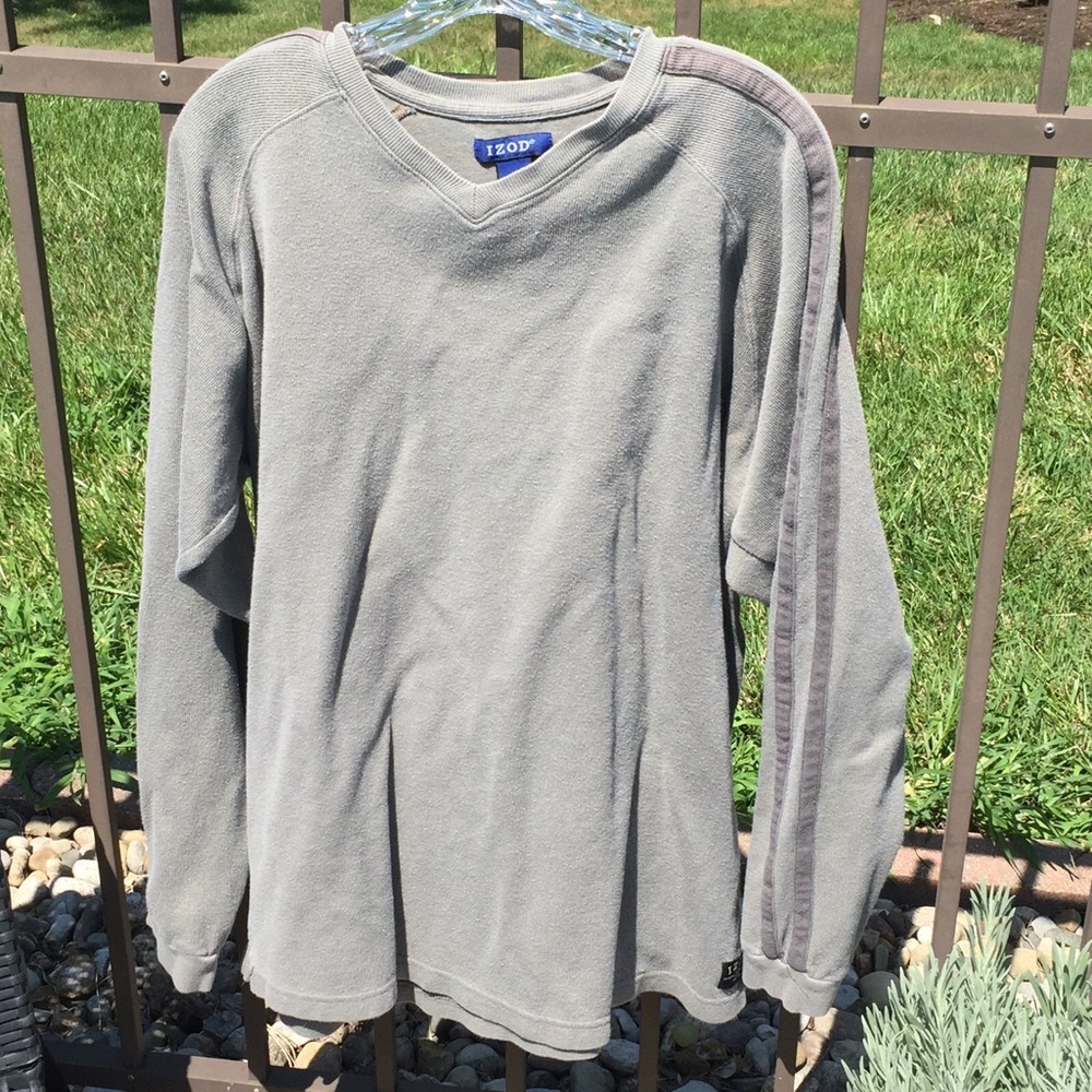 Grey V-neck Izod Sweatshirt